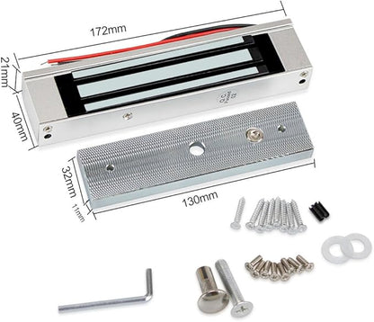 WiFi Tuya Fingerprint Door Access Control System, IP68 Biometrics RFID Keypad 125KHz 13.56MHz, 180KG Electric Magnetic Lock Kit, Smart Phone APP Password Remote Unlock