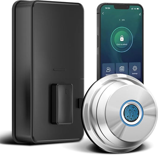 Deadbolt Smart Lock, Fingerprint Deadbolt Smart Door Lock with App Control, Smart Lock Deadbolt Keyless Entry Door Lock Smart Deadbolt for Front Door, Weather Resistant, Easy Installation