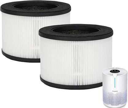 MOOKA M01 Air Purifiers for Bedroom Home 430 Sq.Ft with Extra 2 Filters, H13 HEPA Filter Small Portable Air Purifier with USB Cable Fragrance Sponge for Smokers Pollen Pets Dust Odors