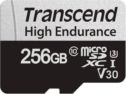 Transcend 256GB 350V(uSD Card), Micro SD, Memory Card, U3, Full HD, Up to 100MB/s, for Camera and Drones - TS256GUSD350V