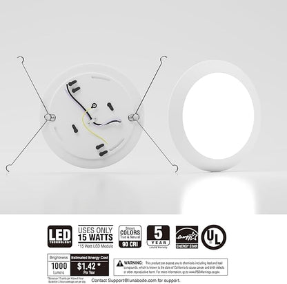 7.5 Inch Disc Light- 1 Pack Dimmable Ceiling Light Fixtures | 5cct LED Lights 2700K/3000K/3500K/4000K/5000K | Flush Mount Ceiling Lights I ETL & UL Certified I LED Lights for Bedoom