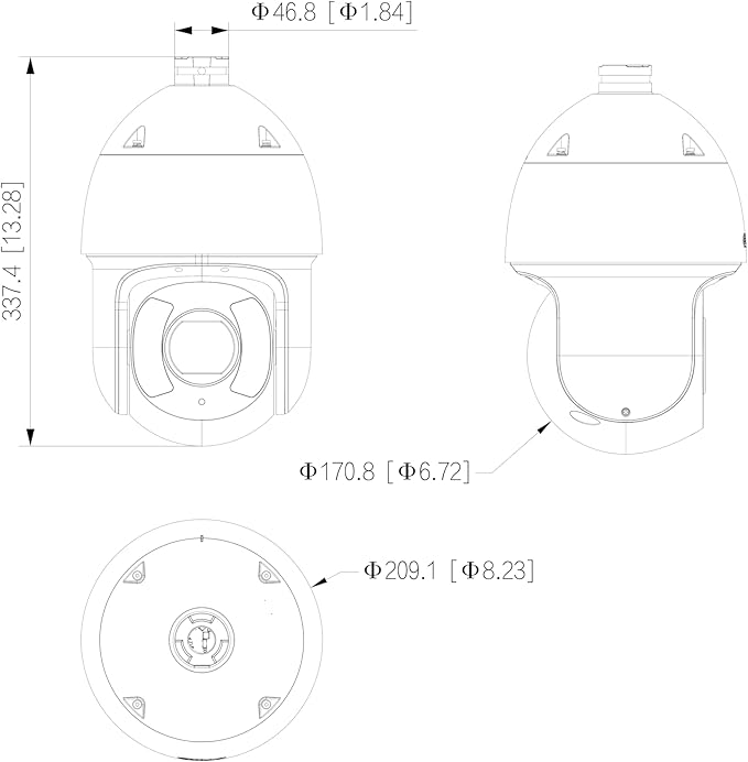 EmpireTech Starlight 2MP 1/2.8" CMOS 45x Optical Zoom IR Smart IP PTZ Camera 3.95mm–177.75mm Lens Support Auto-Tracking and Motion Detection,Perimeter Protection,PTZ6C2M-45X
