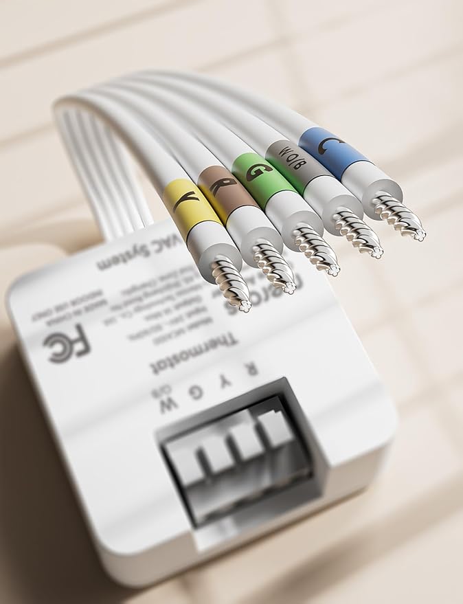 meross C Wire Adapter for Smart Thermostat, R Y G Wires Required, 16 in