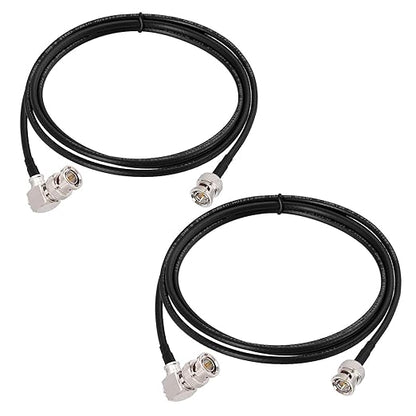 Superbat 3G 6G SDI Cable 6ft Right Angle BNC Male to Male Belden 1855A Cable 75 Ohm Thin Short Camera Wire for HD SDI Converter Camera CCTV Monitor Video Switcher Splitter etc 2-Pack