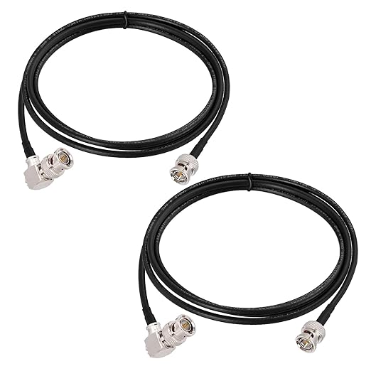Superbat 3G 6G SDI Cable 6ft Right Angle BNC Male to Male Belden 1855A Cable 75 Ohm Thin Short Camera Wire for HD SDI Converter Camera CCTV Monitor Video Switcher Splitter etc 2-Pack