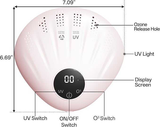 Morrre Small Ozone Generator, Powerful Portable Odor Eliminator, Silent Air Purifier for Home & Pet - Bedrooms, Bathrooms, Pet Rooms, Litter Boxes, Closet, etc.