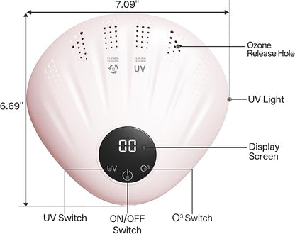 Morrre Small Ozone Generator, Powerful Portable Odor Eliminator, Silent Air Purifier for Home & Pet - Bedrooms, Bathrooms, Pet Rooms, Litter Boxes, Closet, etc.