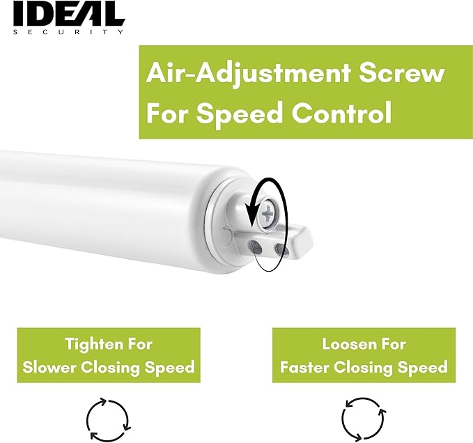 Ideal Security Screen Door Closer, 9", White