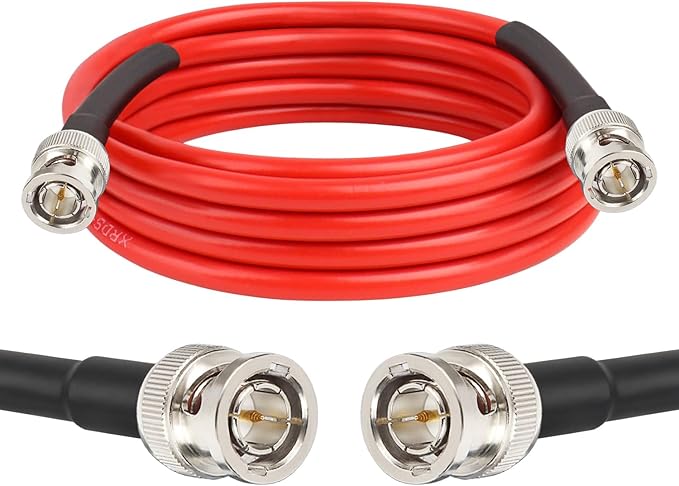 XRDS-RF 12G SDI Cable 10FT, 3G/6G/12G 75ohm RG6 BNC Cable Supports HD-SDI/3G/6G-SDI/4K for Video Security Camera Converter