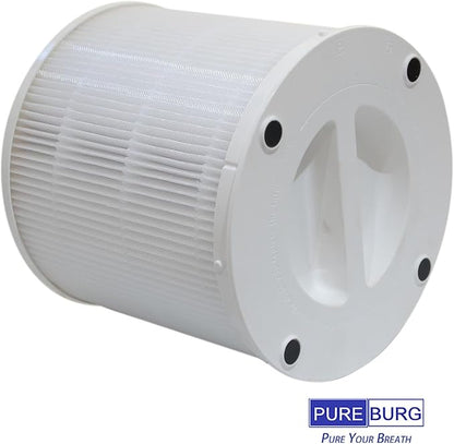 PUREBURG Replacement Filter Compatible with Xiaomi 4 Compact Smart Air Purifier, 2-Pack H13 HEPA 3-Stage Filtration Activated Carbon 2-in-1