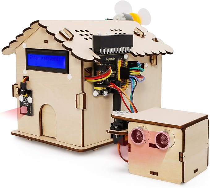 KEYESTUDIO Smart House Kit for Micro:bit V2(not Included), DIY Microbit Home Automation Educational STEM Kit for Beginners 15+