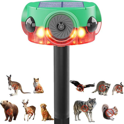 ChunHee Outdoor Motion Sensor Alarm, Barking Dog Alarm with 360° Detection, Supports Voice Recording, Adjustable Volume, 120dB Motion Activated Alarm for Home, Garden, Yard, Farm – 1 Pack