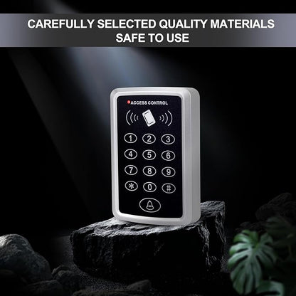 Door Entry System with Waterproof Access Control Keypad Power Supply DC 12V,Door Lock Release Switch,Electric Lock and 125KHZ RFID Key Fobs Electric Bolt Lock