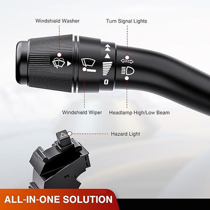 Nilight Turn Signal Switch Compatible with 1997 1998 Ford F150 F250 1997 F350 1999-2004 F250 F350 Super Duty 1997-1998 E150 E250 E350 Econoline Multifunction Combination Lever Switches