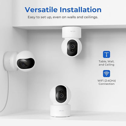 IMILAB 2.5K Indoor Camera, Room Camera for Bedroom, Dog/Pet/Baby/Nanny Cam with Xiaomi Home App, 360° Pan & Tilt Home Security Cam, Night Vision, Two Way Audio, 2.4GHz WiFi, No Subscription (C21)