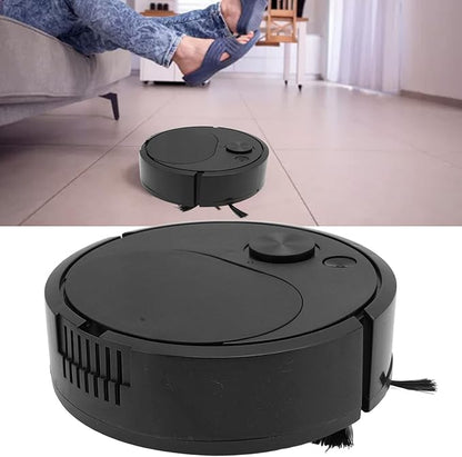 Pwshymi Multifunctional Robot Vacuum Cleaner, Mini Smart Sweeping Robot with USB Charging for Wooden Flooring, Tile and Carpet, Black