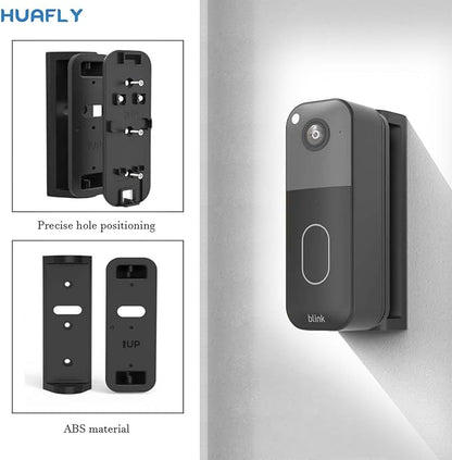 Huafly Outlet Wall Mount for Blink Video Doorbell (2nd Gen), Adjustable 0-45-Degree Blink Doorbell Camera Mount for Outdoor&Indoor (Black Door Mount)