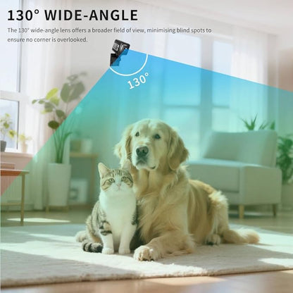 Mini Security Camera, 1080p HD Wireless Indoor Cam with 6-Hour Battery & No WiFi Needed for Recording, AI Motion Detection Night Vision for Home, Office Monitoring, Black (NOT a 4G LTE Camera)