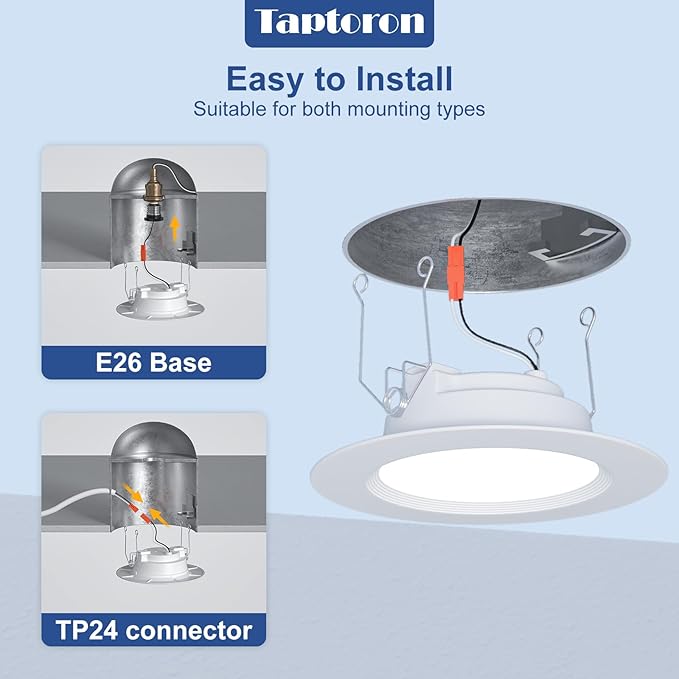 Recessed Lighting 5/6 Inch Color Changing LED Can Lights for Ceiling, 13W 1050LM Retrofit Recessed Lights with Baffle Trim, RGBCW Downlight Dimmable by Remote Control, Memory, Delayed Off, 12 Pack
