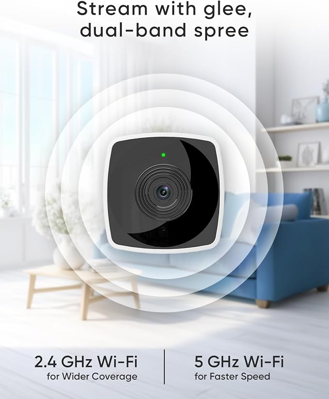 blurams Cameras for Home Security 5G&2.4G, 2K Security Camera Indoor, Pet Camera with Phone App, Indoor Camera w/AI Motion Detection, 2-Way Audio, Compatible with Alexa&Google Home Assistant
