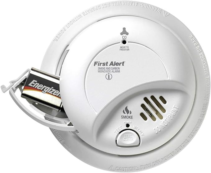 FIRST ALERT BRK SC9120FF Hardwired Smoke and Carbon Monoxide (CO) Detector with Battery Backup, 1 pack , White