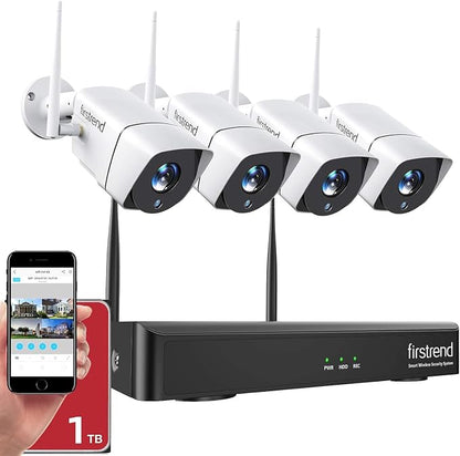 (2026 New) Firstrend WiFi Wireless Security Camera System1080P, 8CH NVR
