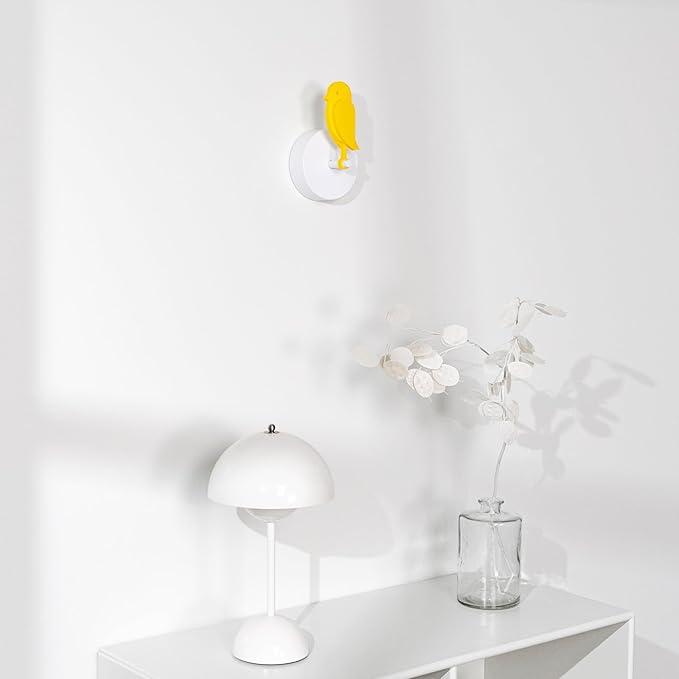 Birdie 2.0 - Design Indoor CO2 Monitor for House Burping - Air Quality Meter for Home & Office -Visual Air Quality Sensor for Fresh Air - Wall Mounted -Swiss Sensor Technology-Yellow, FullBirdie