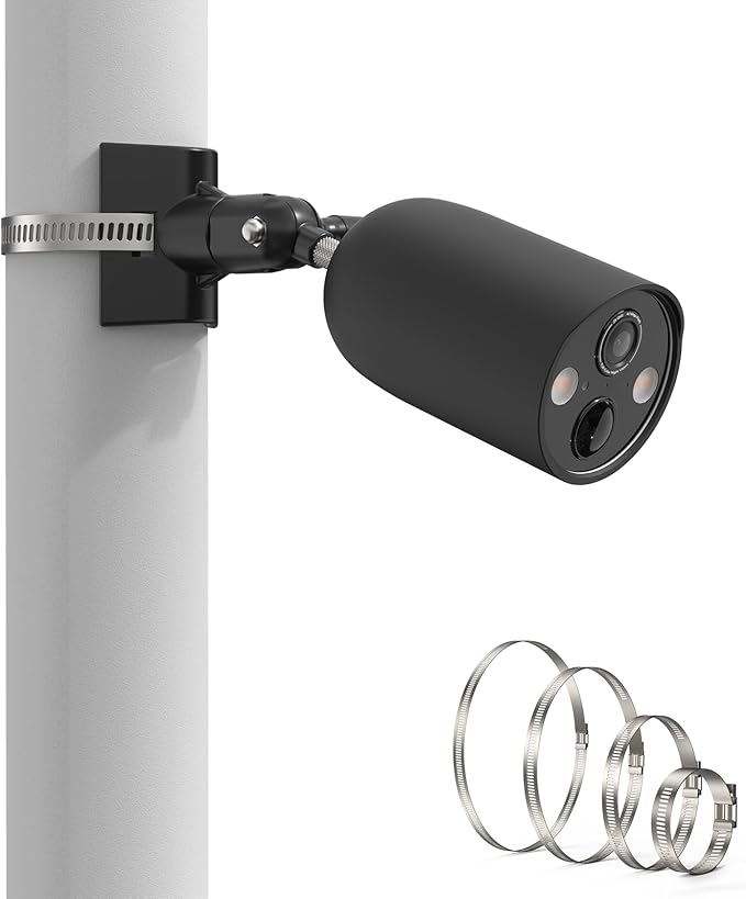 Pole Mounting Bracket & Silicone Skin Cover for TP-Link Tapo MagCam 2024 PCMag(Tapo C425) and Tapo SolarCam 2K Security Cameras