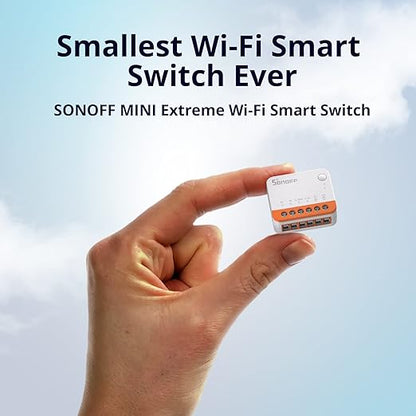 SONOFF MINIR4 10A Smart WiFi Extreme Wireless Light Switch,Universal DIY Module for Smart Home Automation Solution, Compatible with Alexa & Google Home, No Hub Required,4 Pack