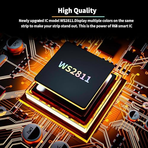 PAUTIX RGB Smart IC COB LED Strip Light Addressable 24ft/7.5m,720LEDs/m UL-Listed 24V Chasing Color Strip Light Multicolor Flexible Tape Light,for TV,Party DIY Decoration(Without Controller&Adapter)