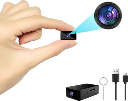 Mini Camera 1080P HD - No WiFi Camera - Portable Tiny Video Recorder with Loop Recording, Rechargeable Small Camera for Travel, Office, Warehouse(No App, No Bluetooth)