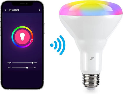 JONATHAN Y BLB2001A-SET2 Smart BR30 Dimmable Light Bulb, Dimmable Color Changing LED, Alexa, Google Home Assistant Compatible, No Hub Required, Set of 2