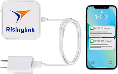 WiFi Power Outage Alarm Detector, Power Failure & Restoration Alerts with SMS Text, Email & Audible Alarm