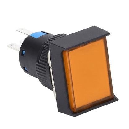 Push Button Switch 16mm Self Locking Design (Yellow)