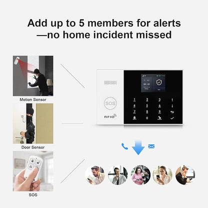Wireless Home Security Systems,22Piece WiFi+4G App with 2K HD Camera Home Alarm System,120dB Real-Time Alert & Auto Alarm Dial,No Monthly Fees,Compatible with Alexa,for Apartment