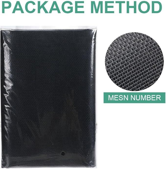Pet Proof Window Screen Replacement 48"x100" Adjustable Thicken Charcoal Fiberglass Screen Mesh Dog Cat Net for Patio Porch Sliding Door