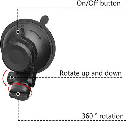 Dash Cam Mount, Windshield Suction Cup Mounting Bracket, Suction Cup Bracket, Suitable for R2-4K and R2-4K PRO Car Recorder Models 2 Sets