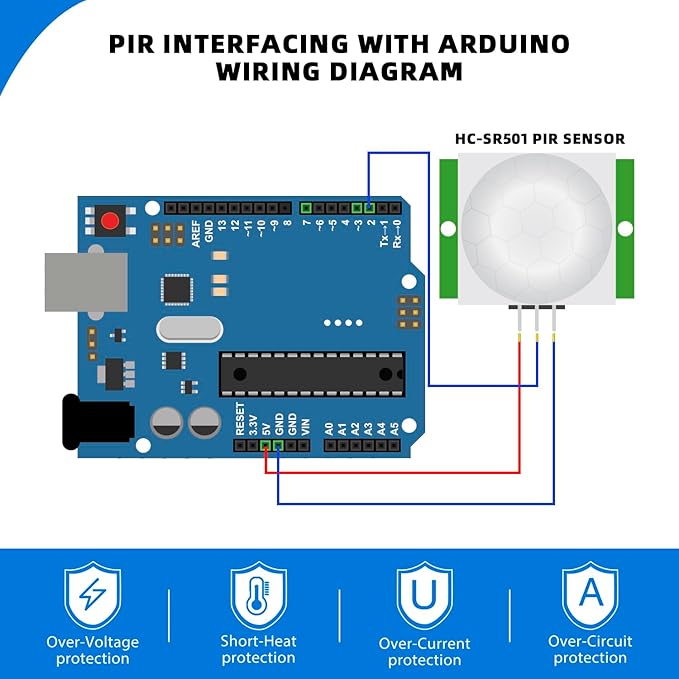 10PCS HC-SR501 PIR Module Pyroelectric Infrared Motion Sensor Module Detector