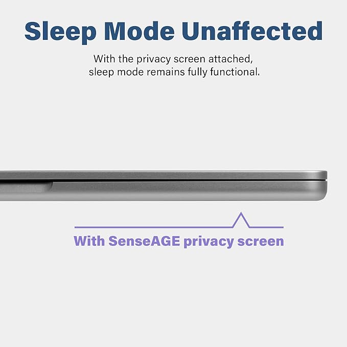 SenseAGE Magnetic Privacy Screen Filter for MacBook Air 13.6 inch (2022-2025, M2, M3, M4), Removable Laptop Privacy Screen Protector, Anti-Blue Light Glare, Compatible with MacBook Air 13.6"