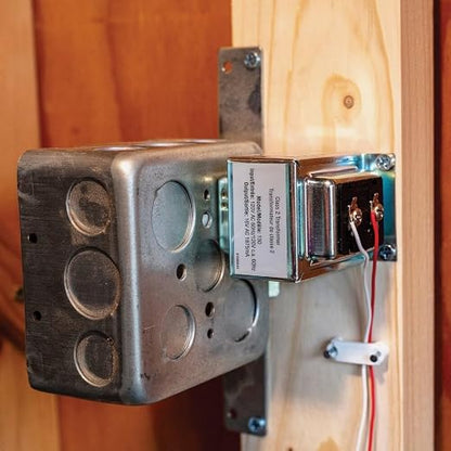 16VAC/30VA Lock Nut Wired Transformer Compatible with Most Smart Video Doorbells and Any Wired Chimes and Buttons