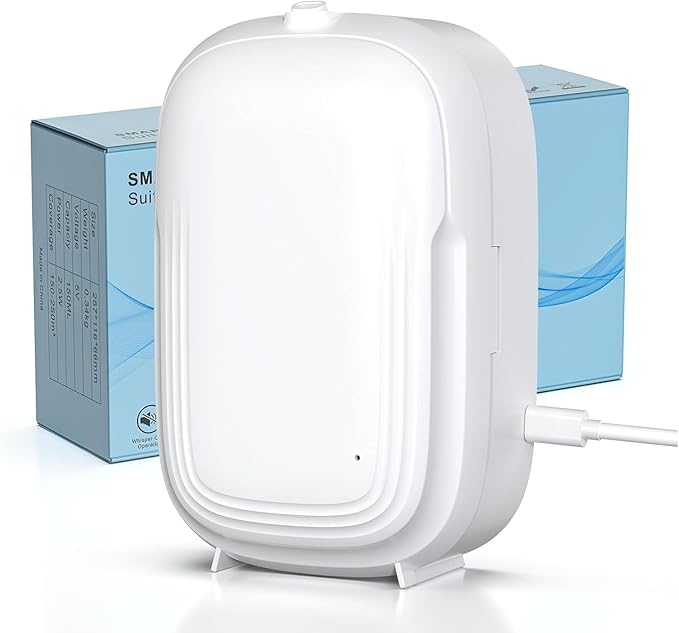 Waterless Essential Oil Diffuser,Home Hotel Aromatherapy,Cold Air Scent Diffuser with Smart APP & 3 Timer,1500 sq.ft Coverage| Whole House Oil Diffusers for Office,Room,On Wall,150ML-Quite,Gift-White