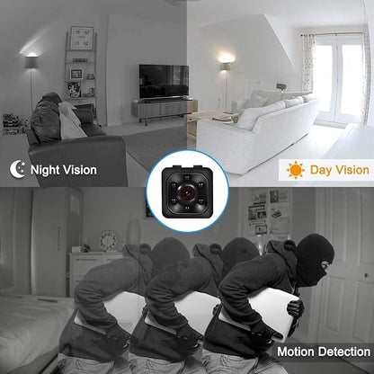 Mini Spy Camera, 1080P HD Mini Spy Camera with Audio and Video Recording, Night Vision, Motion Detective - No Wi-Fi Need