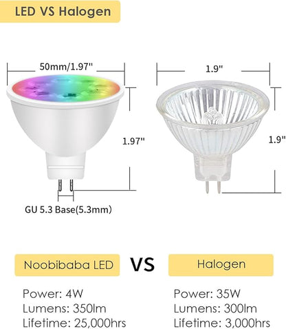 RGB MR16 and MR16 Smart Light Bulbs