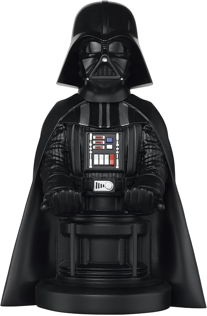 Exquisite Gaming: Star Wars: Darth Vader - Original Mobile Phone & Gaming Controller Holder, Device Stand, Cable Guys, Licensed Figure (Multi-colored)