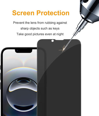 PEHAEL 3 Pack for iPhone 17e/iPhone 16e/iPhone 14/iPhone 13/iPhone 13 Pro Privacy Screen Protector Full Coverage Anti-Spy Tempered Glass Film 9H Hardness Easy Installation Bubble Free [6.1 inch]