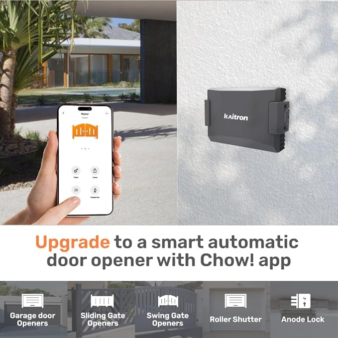 TMT ChowBOX, IP56 Waterproof AIoT Remote Control Box for Gate Openers, Remote by WiFi, Bluetooth & Ethernet Line, Upgrade Gate Openers to Automatic Gate Openers with Complete Kit (App Compatible)