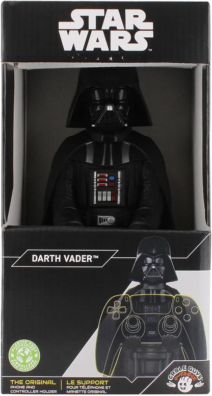 Exquisite Gaming: Star Wars: Darth Vader - Original Mobile Phone & Gaming Controller Holder, Device Stand, Cable Guys, Licensed Figure (Multi-colored)