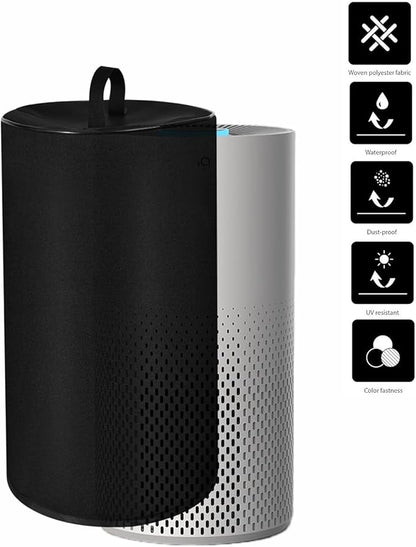 Heavy Duty Fabric Water-Resistant Nylon Air Purifier Dust Cover Compatible with LEVOIT Air Purifier Core300-P/Core 300S/Afloia Kilo Air Purifiers/PuroAir 240 HEPA 14 Air Purifier (Black)