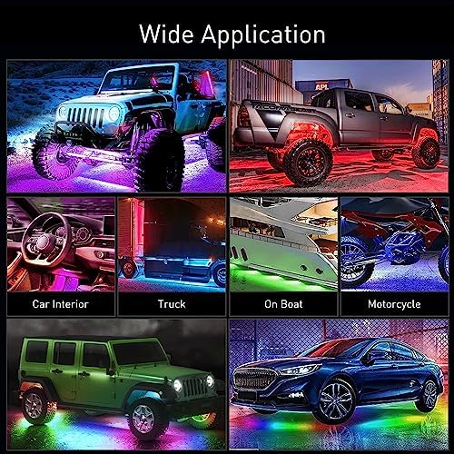 Nilight 6PCS Dream Color LED Underglow Lights with APP & Remote Control
