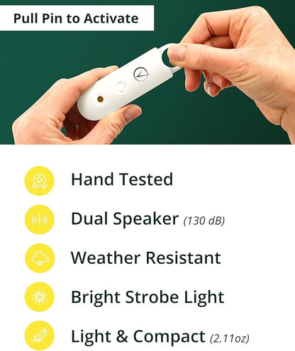 Vantamo Personal Alarm for Self Defense with Low Battery Notice, Strobe Light & Extra Loud 130 dB Double Speakers Safety Keychain Set for Women, Rechargeable Panic Button for Womens Self Defense